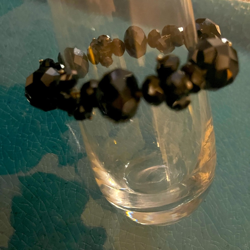 Dark navy blue beaded bracelet